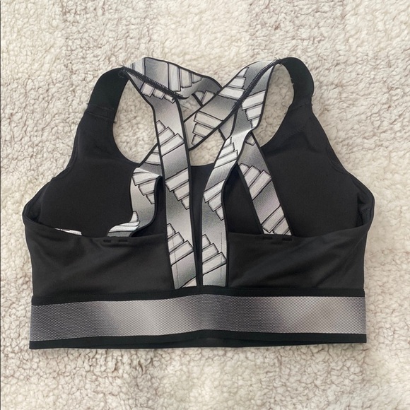 Adidas Black and Gray Sports Bra - Picture 2 of 3